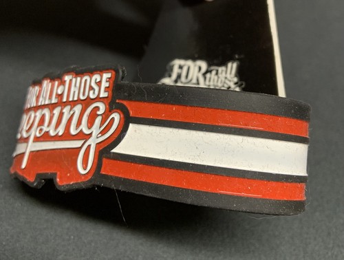 For All Those Sleeping Rubber Bracelet from Hot Topic Black White Red Fearless - Picture 4 of 8