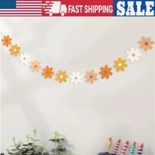 Daisy Boho Banner Party Decorations,Groovy Party Favors White Daisy Decor Power
