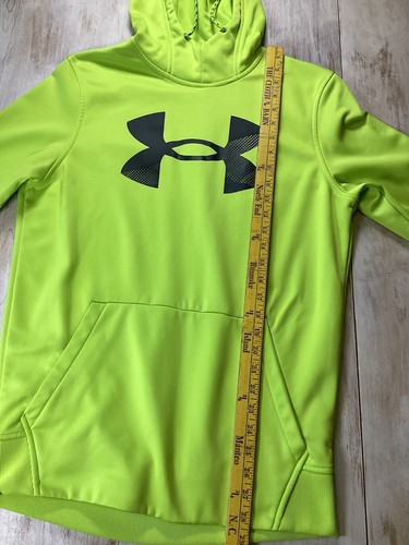 Under Armour Cold Gear Neon Yellow Hoodie Herren Small Loose - Bild 5 von 17