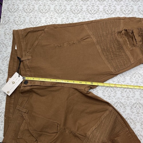 Golden Los Angeles Exclusive Distressed Design Brown Mustard Denim Jeans 42 - Bild 5 von 10