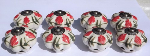 Ceramic Knobs Glass Pulls Handles for door drawer Cabinets Cupboard Wardrobe x 8 - Picture 3 of 274