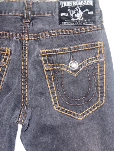 Mens True Religion Straight Jeans With Orange Stitching - Picture 1 of 4