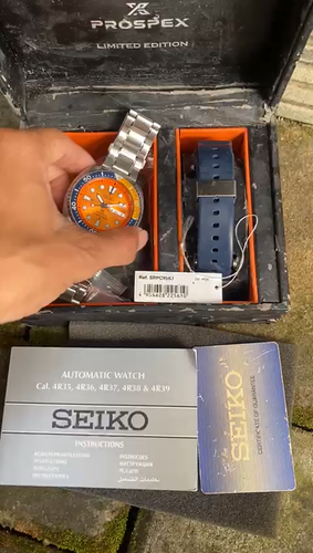 RARE SEIKO PROSPEX SRPC95 AUTOMATIC ORANGE DIAL TURTLE MEN WATCH LIMITED EDITION - Video 1 von 1