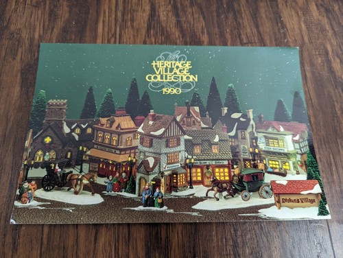 1990 Dept.56 Heritage Village Postcard Great Xmas Card Vintage Rare