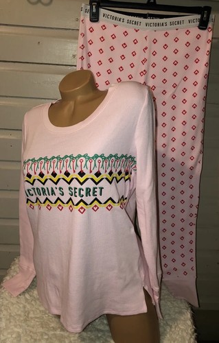 victoria’s secret PJ Hose & Top Set Gr. M Nachtwäsche rosa Dessous Pyjama #02 - Bild 9 von 12