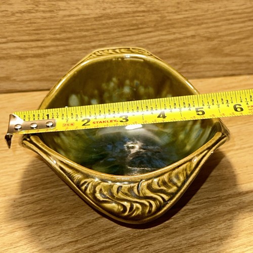 Studio Art Pottery Drip Glaze Dip Bowl Trinket Dish Handcrafted Green Blue - Picture 13 of 13