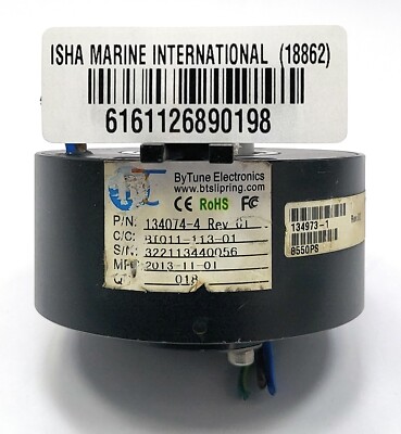 ByTune Electronics Slip Ring P/n 134074-4 Rev C1 Ce Rohs FCC