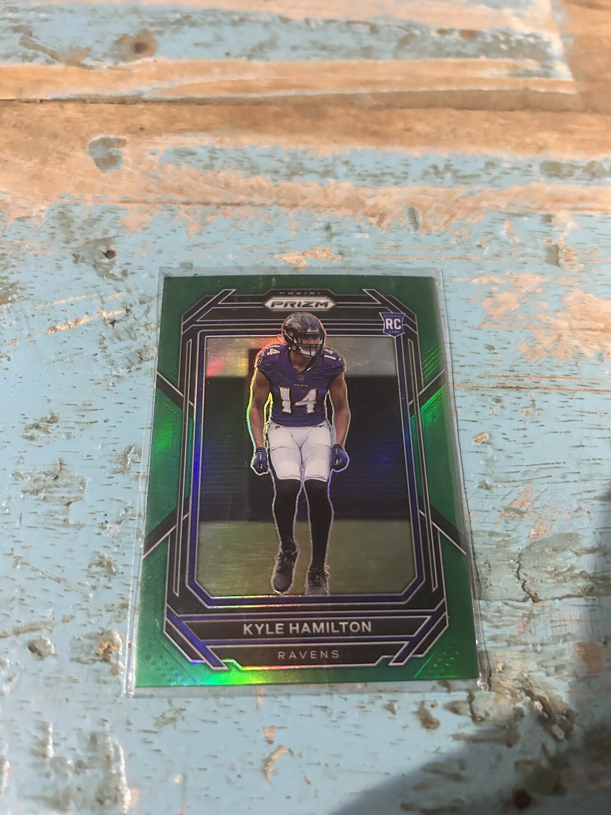 2022 Panini Prizm - Rookies Kyle Hamilton #342 Green Prizm (RC)