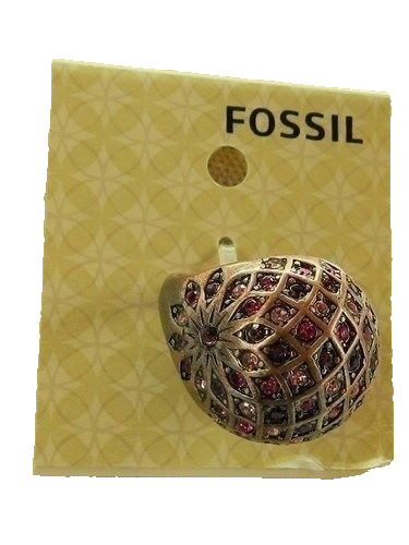 Fossil Crystal Dome Ring Size 7 Bronze Tone New! NWT - Picture 4 of 6