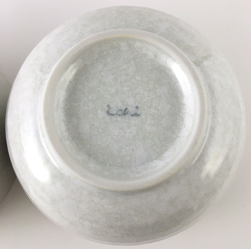 2 Watou.asia Cereal Noodle Bowls Hayase White Snow Echi Swirl 16oz Pottery Japan - Picture 9 of 10