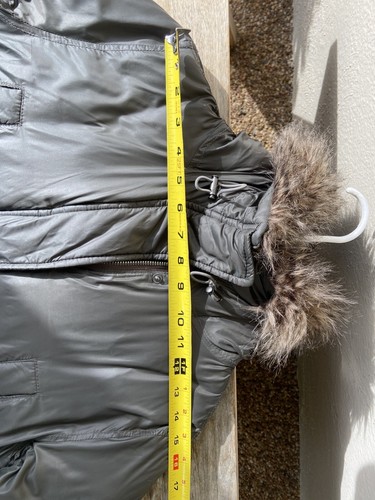 Club Monaco Women’s Down Puffer Hooded Zip Jacket Coat In Olive green Size XS - Picture 12 of 12