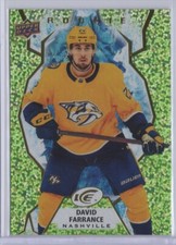 2021-22 DAVID FARRANCE UPPER DECK ICE ROOKIE GREEN PARALLEL RC