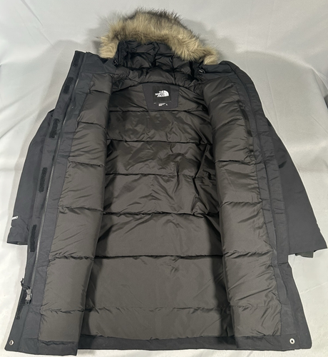 The North Face Arctic Parka 550 Down Winter Jacket Black Brown Women’s XL B52 - Picture 5 of 9