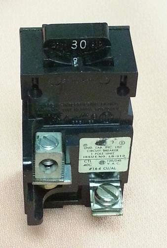  P130, PUSHMATIC 1 polo 30 A disyuntor, P130, 120V,   - Imagen 3 de 3