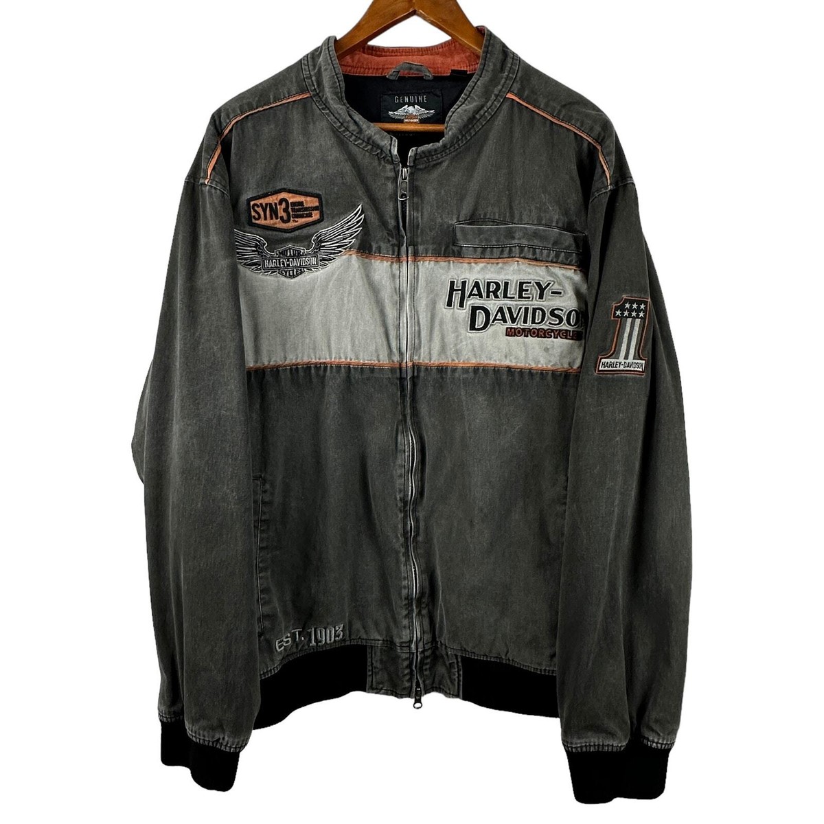 Harley Davidson Men's Iron Block Casual Jacket Harley Biker