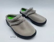Oofos Oocoozie Mule Women's Size 10.5 Comfort Recovery Slip On Shoes Gray Sherpa