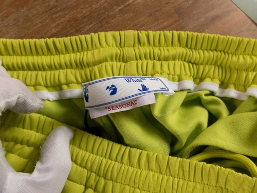 OFF-WHITE gelbe Pfeil Skate Track Nylon Shorts Größe Large authentisch neu mit Etikett - Bild 9 von 12