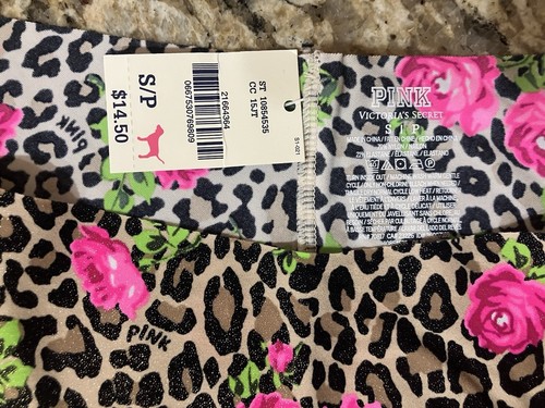 Victoria’s Secret Pink VERY RARE Leopard Rose Seamless Hipster Panties Small NWT - Picture 4 of 4