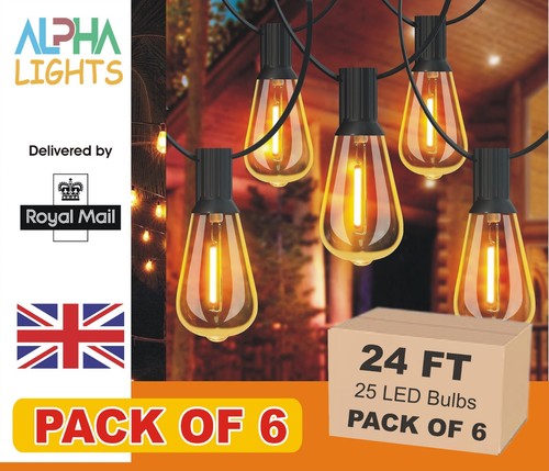 Festoon Lights Outdoor 3000K, GLUROO ST64 wasserdicht warmweiß Lichterkette - Bild 8 von 8