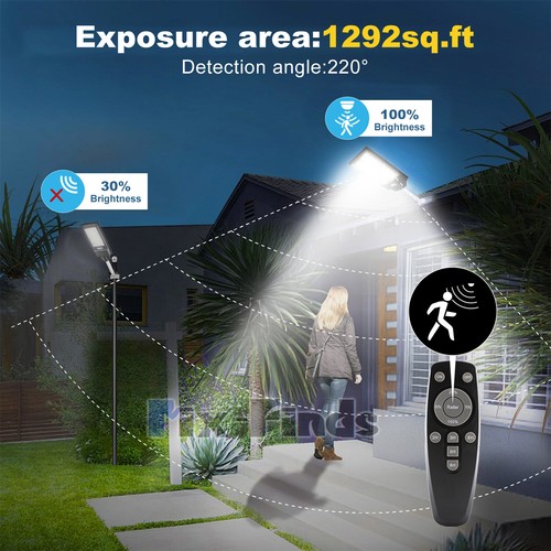 8000W LED 80000000LM Luz Solar Exterior Luces Jardin Lamparas De Calle Dusk Dawn - Picture 3 of 16