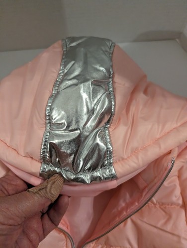 Guante corporal rosa aislado cremallera completa chaqueta con capucha/parka para niñas talla 5 - Imagen 5 de 11
