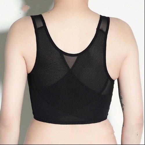 Lesbian Vest Tomboy Top Chest Breast Binder Short Mesh Bandage FTM Flat Tee Sexy - Picture 3 of 6