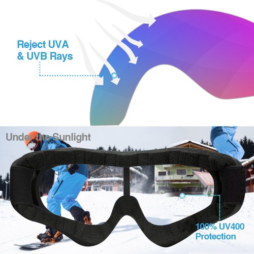Ski/Snowboard Goggles for Men Women, Motor Snow Goggles Anti Fog UV Protection - 第 18/35 張圖片
