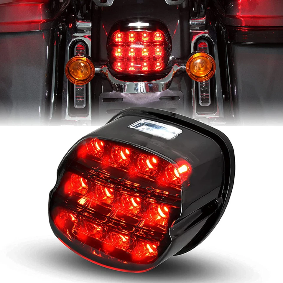 Smoke LED Tail Lights Indicator Brake For Harley Touring Road King Electra Glide - Image 2 of 4