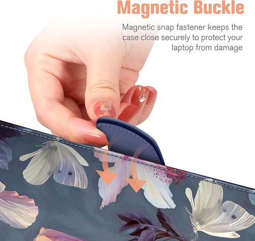Hülle Case für MacBook Air 13.6 M4 A3240 A2681 2025 PU Leder Folio Book Cover - Bild 5 von 13
