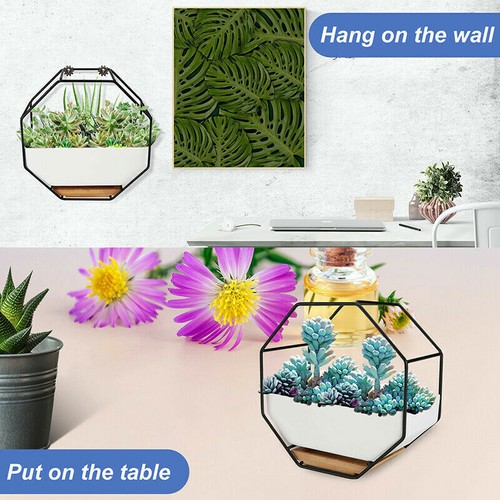 Ceramics Wall Hanging Planter Mounted Flower Pots Basket Decor Garden In/Outdoor - Picture 8 of 13