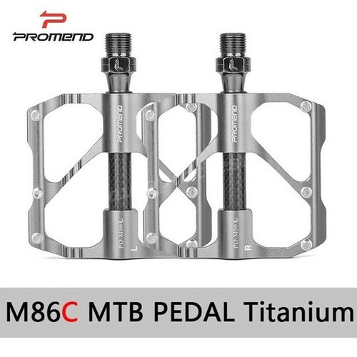 MTB Flat Pedals Carbon Fibre + Alloy Road Bike Bicycle 3 Bearing Platform Pedal - Picture 10 of 10