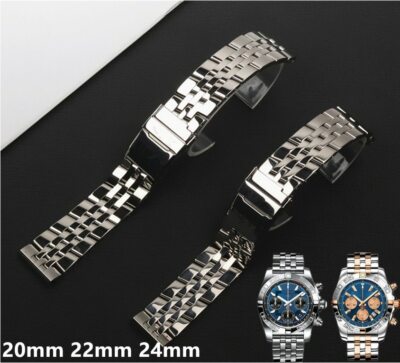 20 22 24 mm Edelstahl Uhrenarmband Armband für Breitling AVENGER NAVITIMER