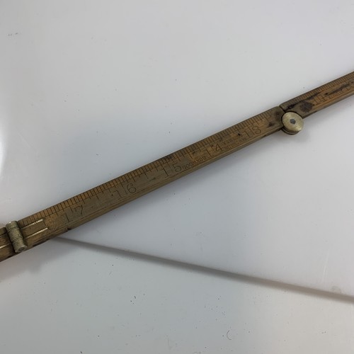Stanley no. 68 folding ruler VTG Carpentry Collectible Tape Measure G 1.25 #168 - Picture 9 of 12
