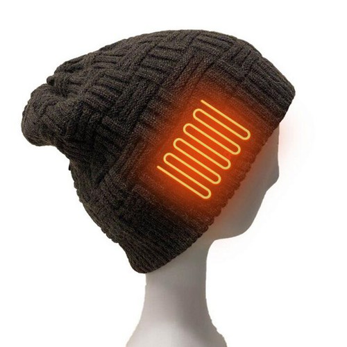 Men Women Fashion Warm Winter Knit Electric Heated Hat Outdoor Sports Washable - Bild 5 von 5