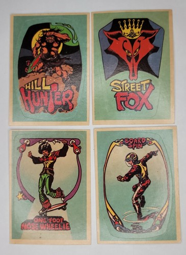 4 - Vintage 1978 Donruss Skateboard Trading Cards Hill Hunter St Fox  Board Spin - Picture 1 of 10