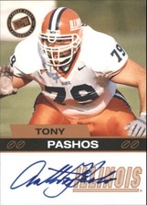 2003 Press Pass Autographs Bronze #43 Tony Pashos Auto Rookie CArd RC 