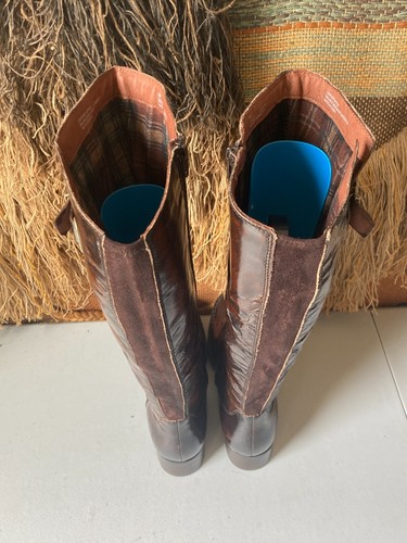 Born Womens F50316 Brown Leather Knee High Riding Boots Almond Toe Size 8 M - Picture 7 of 10