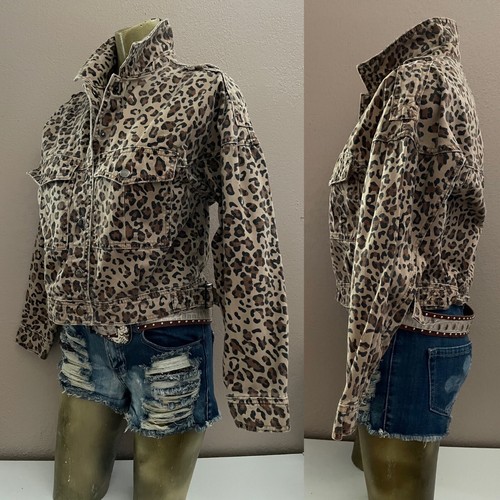 CHAQUETA VAQUERA CLÁSICA DE ALGODÓN CON ESTAMPADO DE LEOPARDO Talla 4 - Imagen 2 de 15
