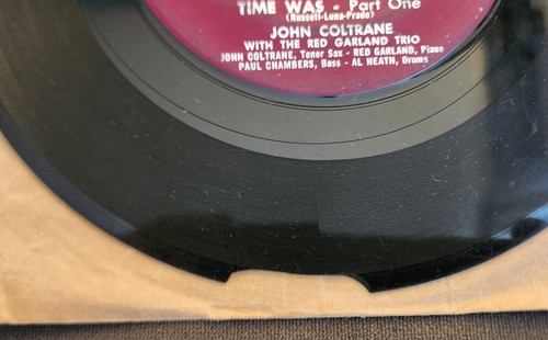 45 Single: John Coltrane - Time Was single Prestige 1957 CHIPPED - Picture 4 of 7