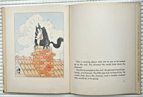 1933 Three Little Pigs From The Walt Disney Silly Symphony Hardcover Illust. 62p - Foto 10 di 12