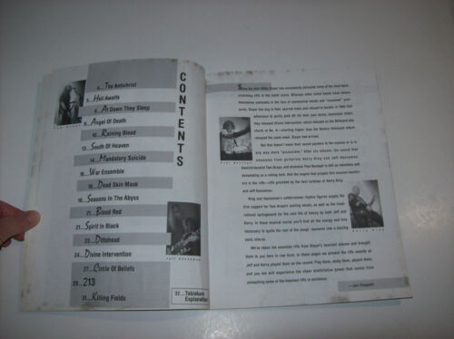 SLAYER Just The Riffs Guitar Tab Tablature Songbook - Foto 3 di 7