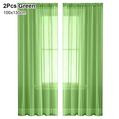 1/2Pcs 100x130cm 100x250cm Thin Window Curtain - Picture 33 of 40
