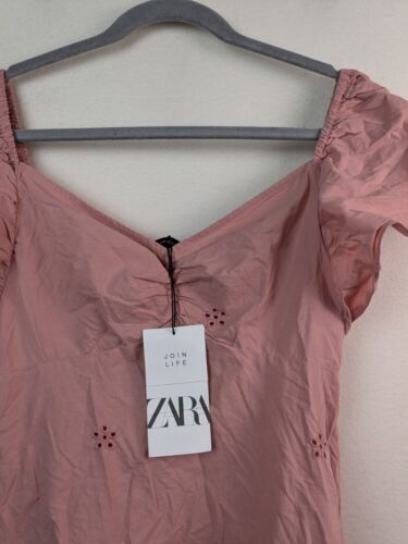 Vestido Zara Damas Talla Mediana Rosa En Niveles Nuevo - Imagen 4 de 11