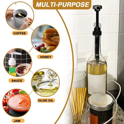 8 PCS White Coffee Syrup Pump Dispenser Fits 25.4oz Bottles Tea Cocktails - Picture 6 of 6