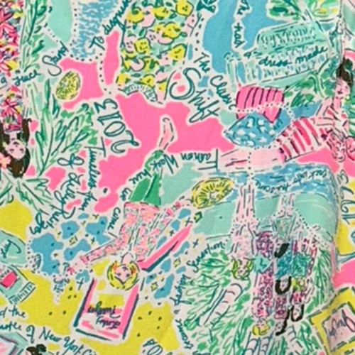 Lilly Pulitzer Marli Stretch Shift Pop Up In The Beginning Dress Size 00 - Picture 9 of 9