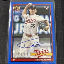 2026 Topps Series 1 Travis Adams Rookie Auto 1991 Topps Blue #/150 Twins RC SP