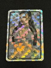 JAZMYN NYX 2025 Rising Stars of Wrestling Art Card #38 Cracked Ice Artist Proof