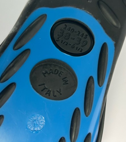 SEAC Speed Swim Snorkeling Fins Blue 240-245 38-39 5.5-6.5 Made In Italy New - Picture 4 of 8