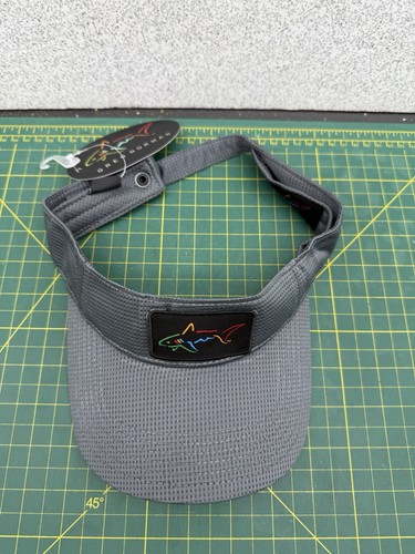 Greg Norman Gray Sun Visor w/Embroidered Shark  Logo - Golf Hat Cap NEW! - Picture 4 of 11