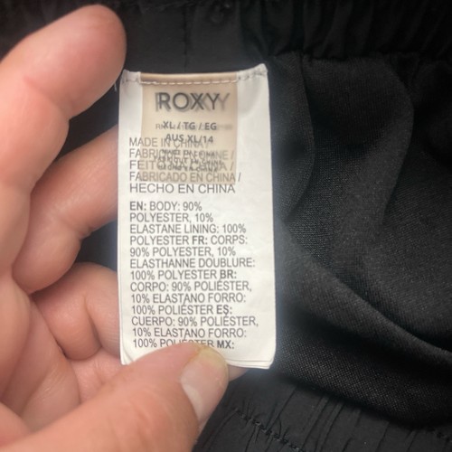 girls Black Roxy swimwear shorts #shorts #active #lining size XL (14) - Picture 7 of 7